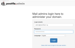 Postfix Webmail admin site